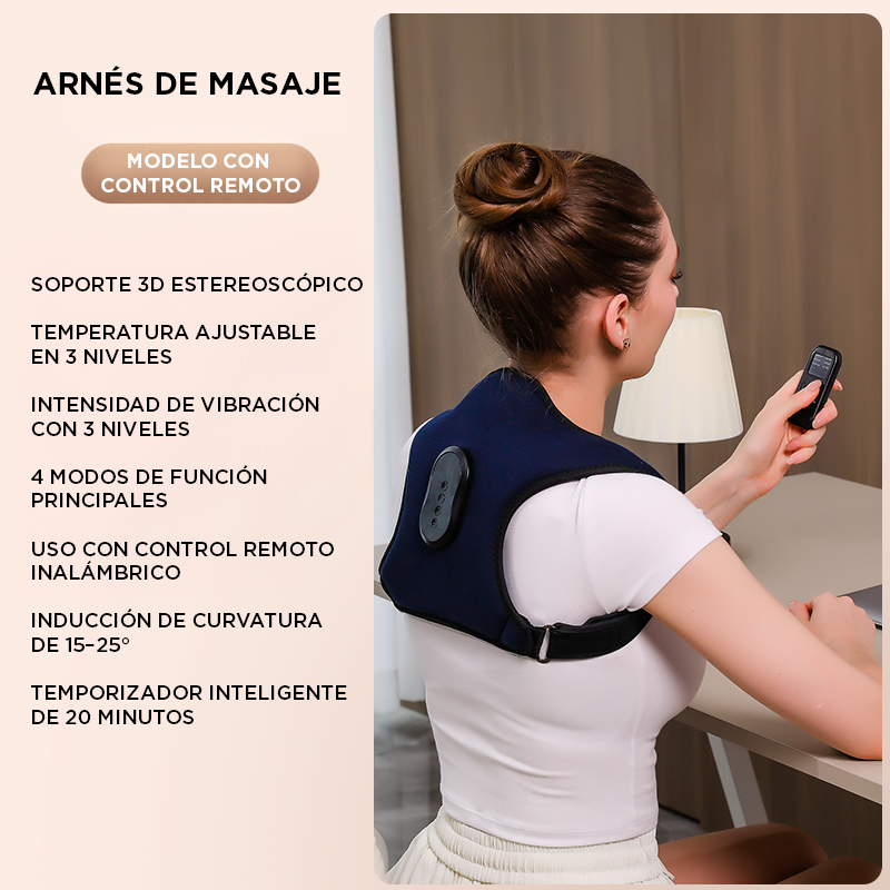 Arnés de Masaje Inteligente con Control Remoto