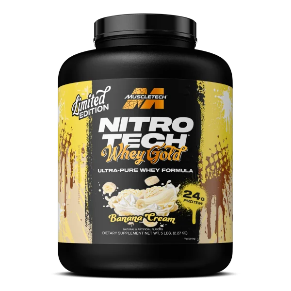 Muscletech Proteina Nitro Tech 100% Whey Gold 5 Lb sabor Banana Cream