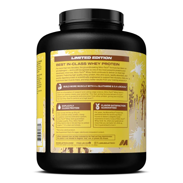 Muscletech Proteina Nitro Tech 100% Whey Gold 5 Lb sabor Banana Cream