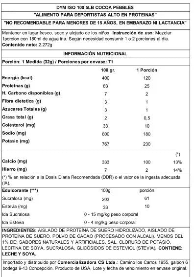 Dymatize Proteina ISO 100 5 Lb