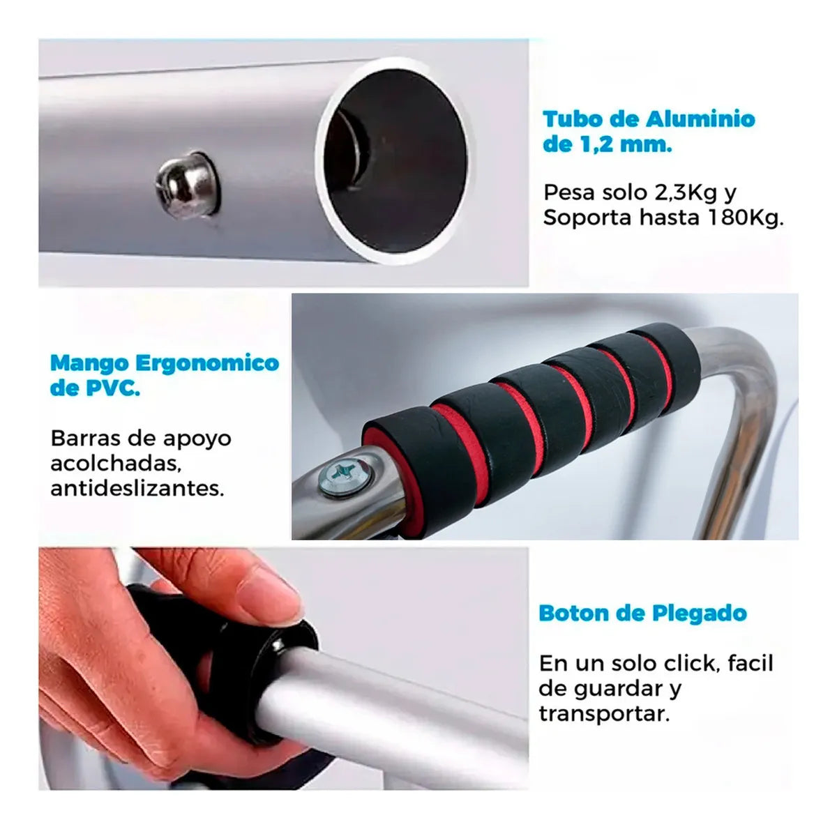 Burrito Andador Ortopedico con Ruedas, Ajustable - con Silla de apoyo