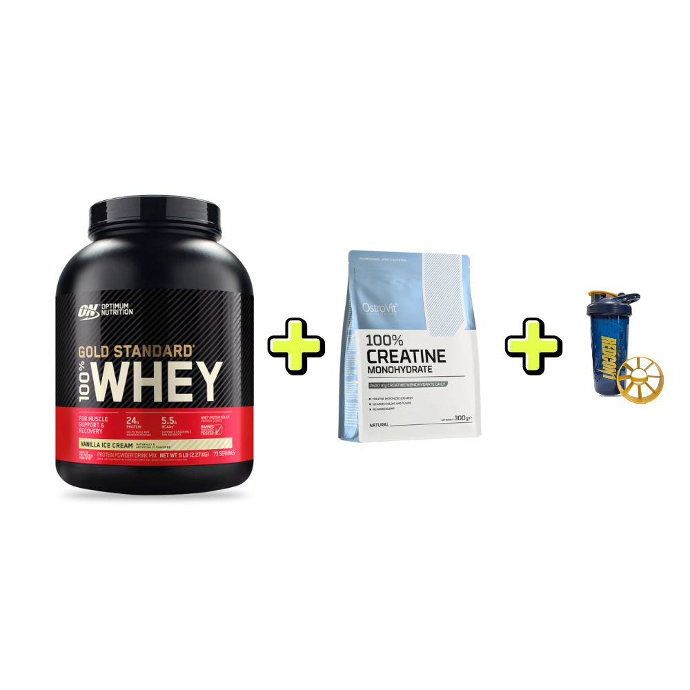 Pack Atleta Pro (Proteina Whey On sabor Strawberry + Creatina MyProtein + Shaiker 700cc)