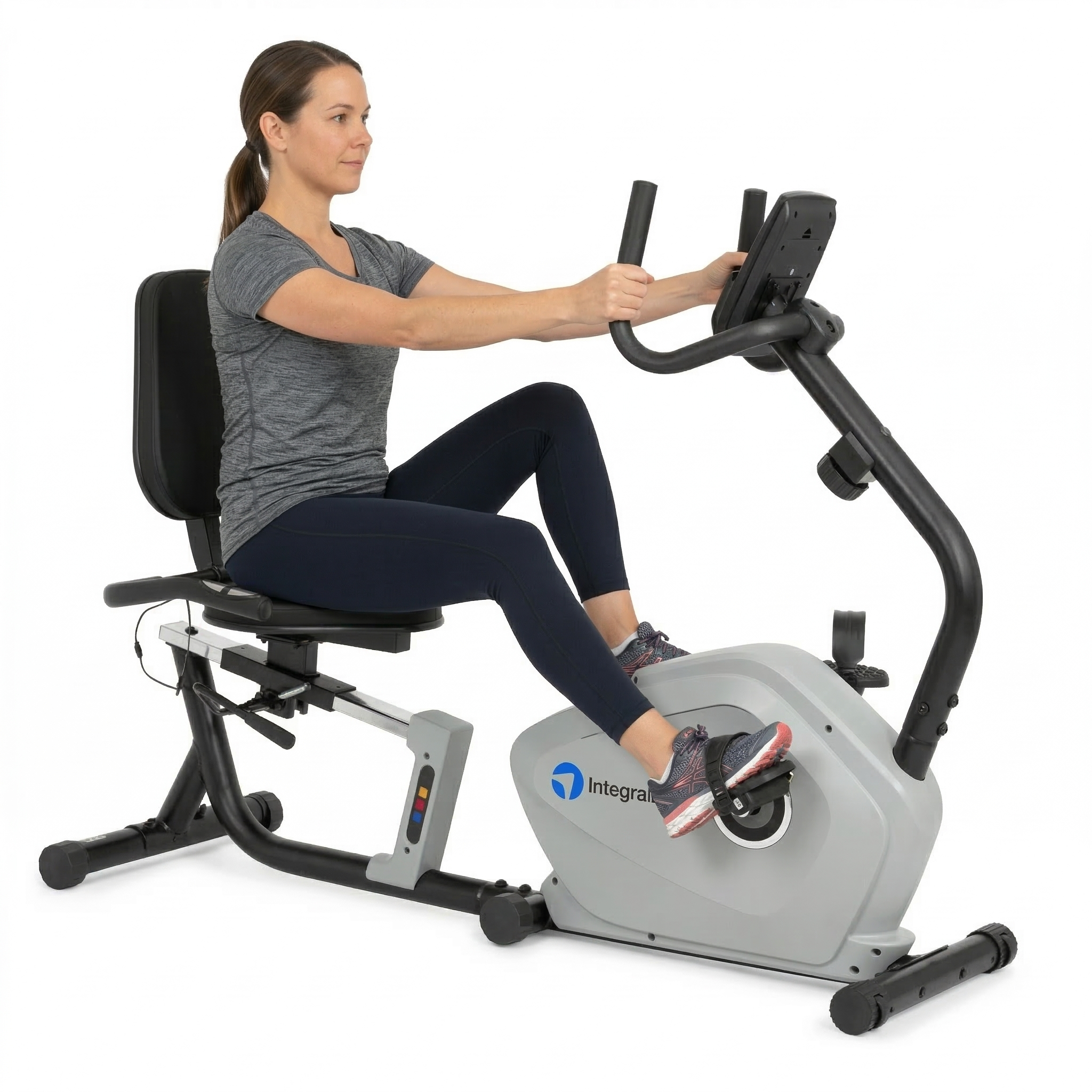 Bicicleta Reclinada Magnética con Asiento Amplio y Respaldo Ergonómico