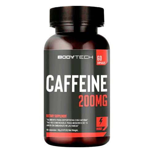 Cafeina 200 mg – Bodytech  60 cápsulas