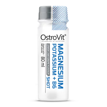 OstroVit Magnesio - Potasio + B6 Shot – 80 ml, Sabor Lemon Lime Grape