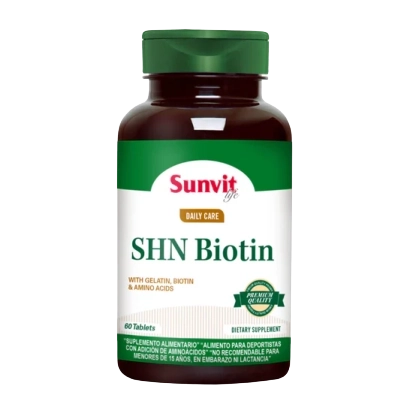 Biotína + Colágeno Hidrolizado SUNVIT  – 60 Cápsulas