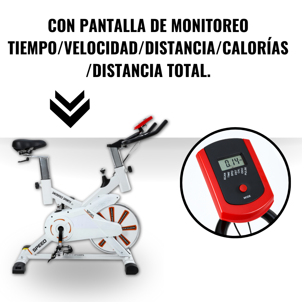 Bicicleta de Spinning ES770B, para Entrenamientos en Casa