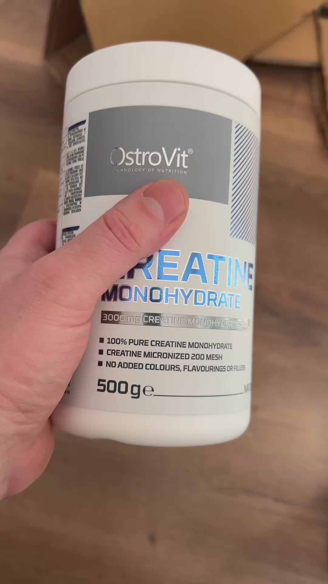 Cargar vídeo: Creatina Monohidratada Ostrovit de 500 gramos - 166 Porciones