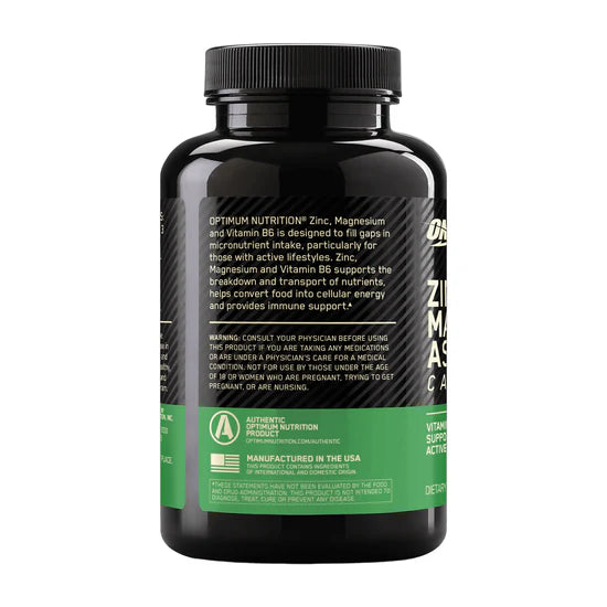 ZMA Optimum Nutrition – 90 cápsulas | 30 porciones