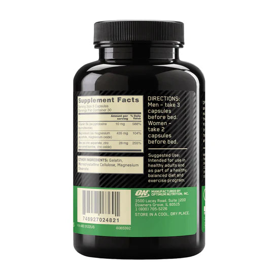 ZMA Optimum Nutrition – 90 cápsulas | 30 porciones