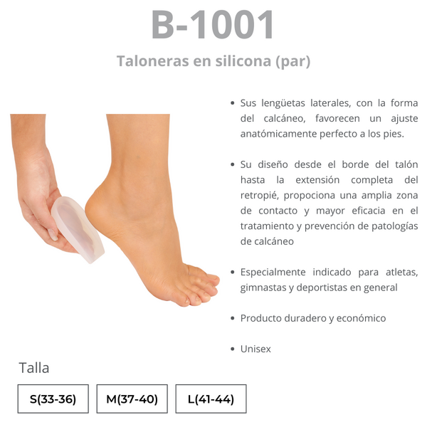 Taloneras de Silicona – Alivio para Dolor de Talón, Espolón Calcáneo y Tendinitis